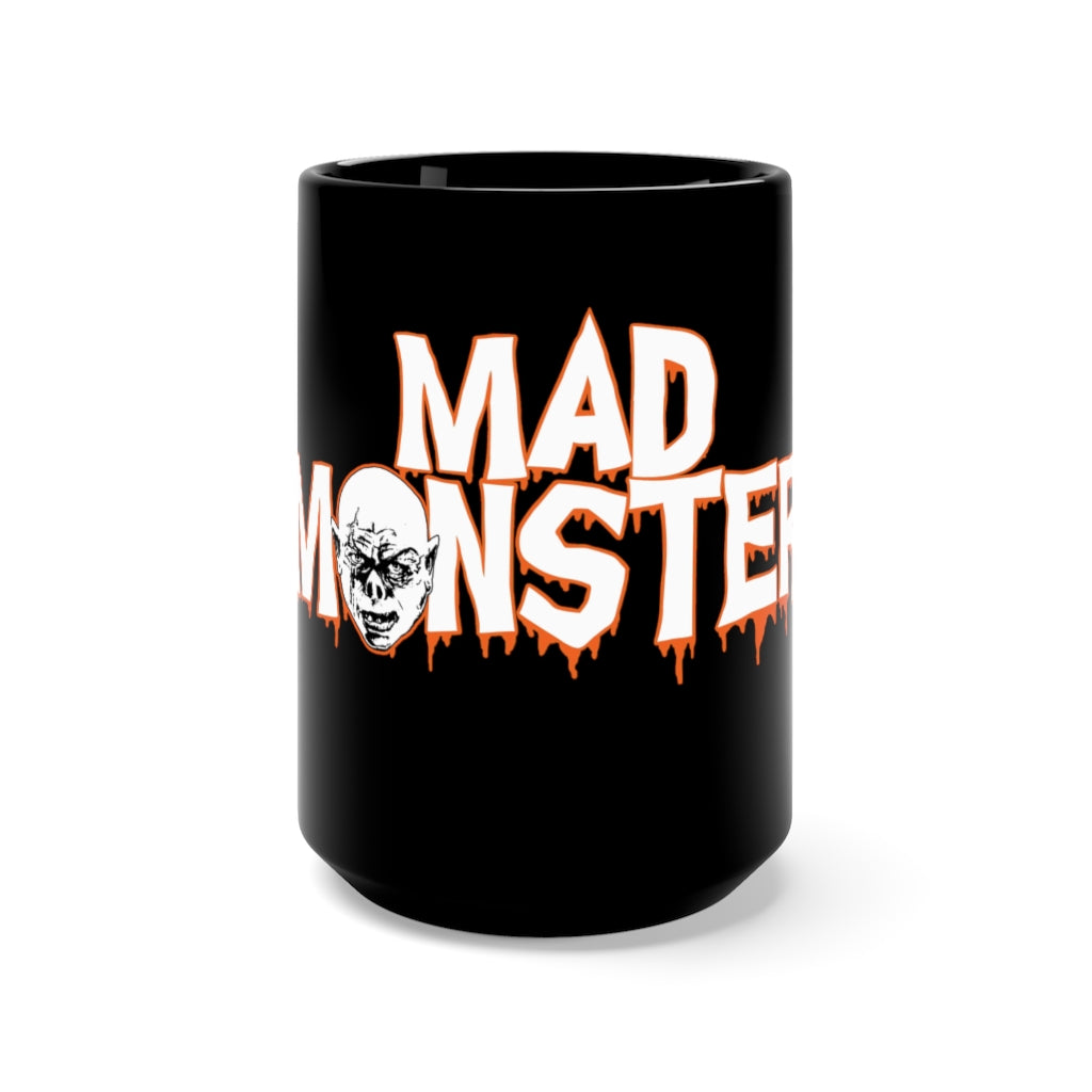 Mad Monster Orange Logo Black Mug 15oz
